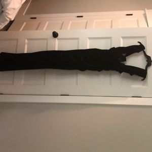 Talbot Runhof Black velvet formal dress